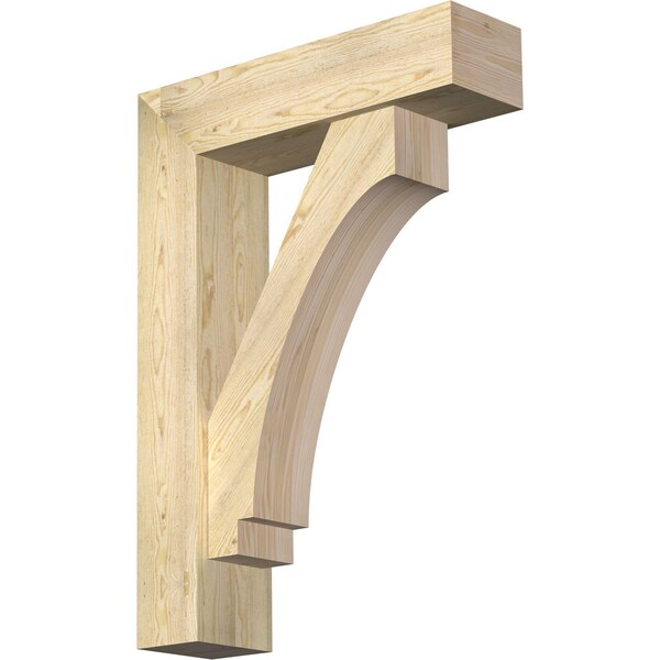 Ekena Millwork Imperial Block Rough Sawn Bracket w/ Offset Brace, Douglas Fir, 8"W x 30"D x 42"H BKT0806X30X42IMP05RDF - main